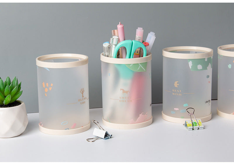 Minimal Frosted Pen Holder