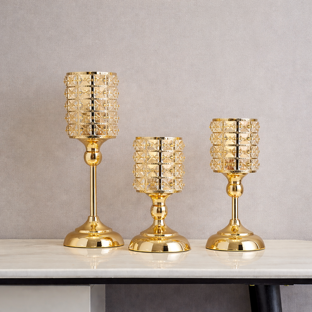 Golden Decorative Candle Holder