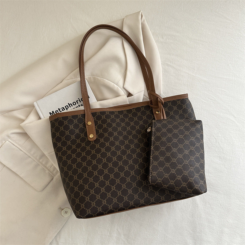 Urban Luxe Printed Tote Bag for Women – Large Capacity Shoulder Handbag