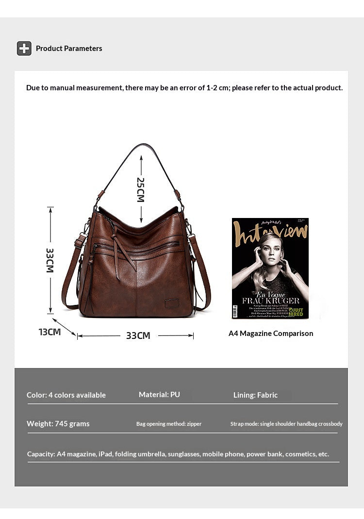 Vintage Square Crossbody Handbag