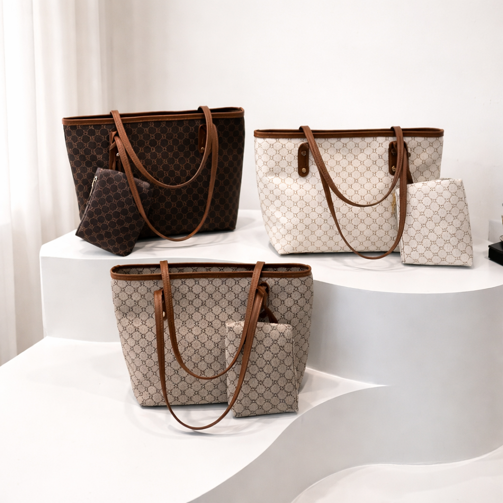 Urban Luxe Printed Tote Bag for Women – Large Capacity Shoulder Handbag
