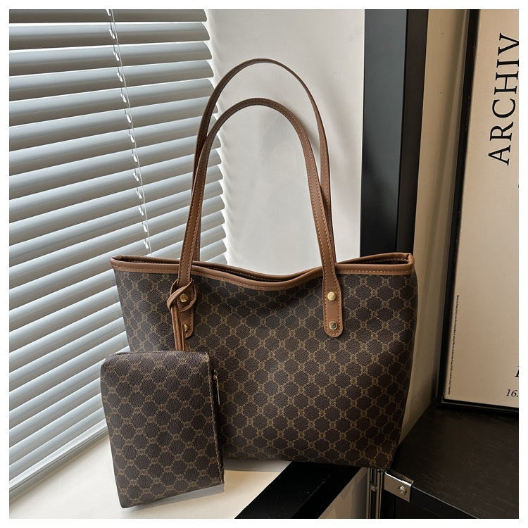 Urban Luxe Printed Tote Bag for Women – Large Capacity Shoulder Handbag
