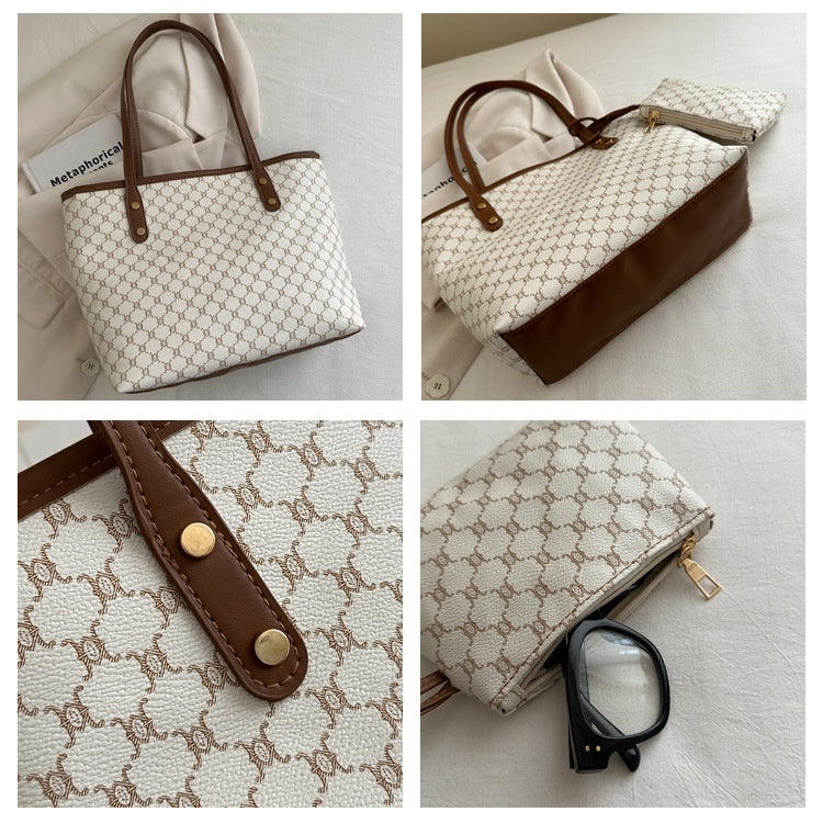 Urban Luxe Printed Tote Bag for Women – Large Capacity Shoulder Handbag